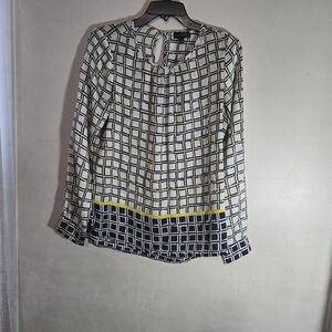 Checkered Women's Top - Black and White